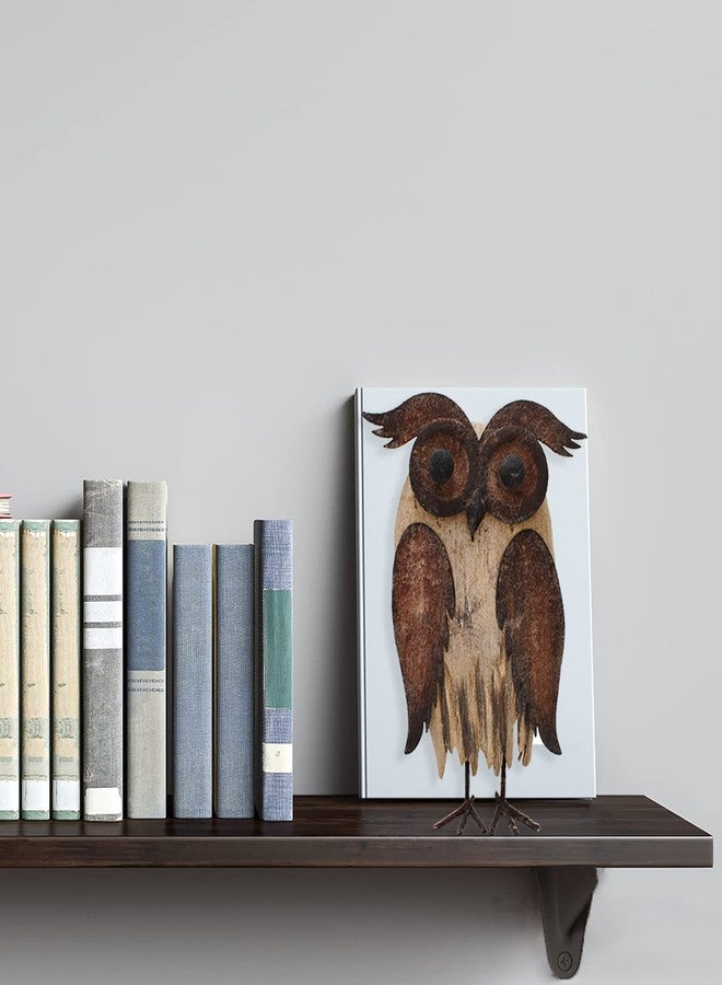 E-view Rustic Owl Figurines Decor Animal Statue for Home - Wooden Stand Owl Sculptures Decorations for Living Room Bedroom - Shelf Decoration Decorative Tabletop Collection (Owl A) - Image 5